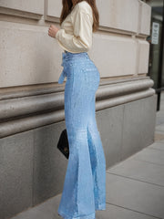 High Waisted Flared Jeans -2025 Women's Flared Jeans Elastic Wide Leg Jeans, High Waisted Design, Showcasing Perfect Curves. High Quality Fabrics Are Soft, Breathable, And Elastic, Making Them The Bes