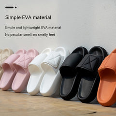 Poop Feeling Velcro Platform Female Summer Couple Bathroom Home Bath Eva Slippers