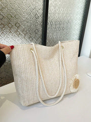 Women's Large Capacity Shoulder Bag New Style Fashion Korean Style Woven Handbag Student Tote Bag