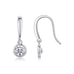 Soft Light And Sweet Whispers - Fashionable Earrings And Stud Jewelry Set With Moissanite S925 Sterling Silver And Platinum-plated Diamonds