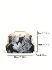 Retro Small Square Bag Handbag Crossbody Bag Cheongsam Leisure Bag Lip Clip Bag