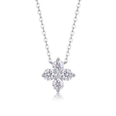 Lucky Four-leaf Clover - A Fashionable And Luxurious Diamond Jewelry Pendant Set With Moissanite S925 Sterling Silver And Platinum Plating
