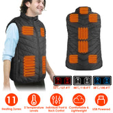 1Pc Heated Vest Electric USB Jacket Men Women Heating Coat Thermal Body Warmer Wear With 3 Temperature Levels