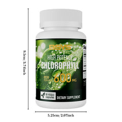 BSYS Chlorophyll Capsules Fat Metabolism Support Aid Blood Purification & Detox Boost Digestive Health & Constipation Relief Helper Immune System Enhancement Daily Detox & Wellness Supplemen