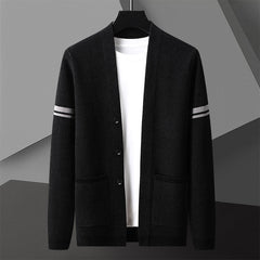 Autumn Cardigan Sweater Men's Long Sleeved Sweater Coat