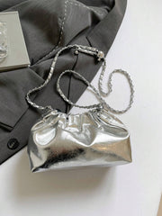 New Style Bag For Women, Pleated Cloud Bag, Chain Messenger Bag, Fashionable And Versatile Single Shoulder Bucket Bag