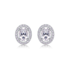 Phantom Night - Fashionable And Luxurious Diamond Jewelry Set With Moissanite S925 Sterling Silver And Platinum-plated Stud Earrings