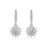Qingcheng - A Fashionable And Luxurious Diamond Jewelry Accessory Set With Half-carat Moissan Diamond S925 Sterling Silver And Platinum-plated Stud Earrings
