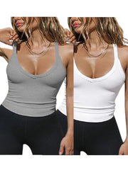 2-piece Knitted Vest Nun Top With A Base Layer Underneath