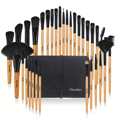 A Portable 32-piece Makeup Brush Set That's Perfect For Travel, Business Trips, And Outdoor Makeup.