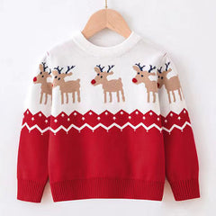 Children's Knitted Sweater Thickened Christmas Elk