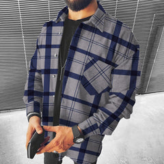 Velvet Padded Shirt 3D Digital Printing Geometric Lapel