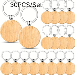 30-piece Round Keychain Set