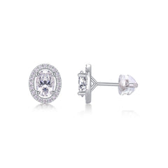 Phantom Night - Fashionable And Luxurious Diamond Jewelry Set With Moissanite S925 Sterling Silver And Platinum-plated Stud Earrings