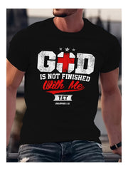 God Is Not Finished With Me Yet TShirt Christian Quote Inspirational Gift Faith Shirt