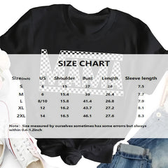 Women's Plaid Mama Letter Print T-Shirt, Casual Crew Neck Short Sleeve Top For Spring & Summer