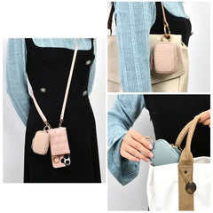 Leather Coin Purse, Small Change Purse Keychain Wallet For Women, Mini Coin Pouch With Zipper