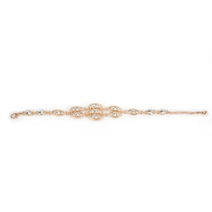 Noble Burnished Gold Bling Rhinestone Bracelet