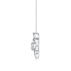 Heart To Heart - A Fashionable And Luxurious Diamond Jewelry Pendant Set With 1-carat Moissan Diamond S925 Sterling Silver And Platinum Plating