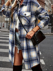 Women's Plaid Shack Set, Oversized Flannel Shirt Jacket And Worn-out Denim Shorts, Paired With Knee High Boots In A 90s Retro Style, A Must-have For Autumn Streetwear