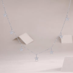 Star Love - A Fashionable And Luxurious Diamond Jewelry Pendant Set With Moissanite S925 Sterling Silver And Platinum Plating