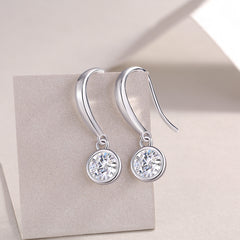 Soft Light And Sweet Whispers - Fashionable Earrings And Stud Jewelry Set With Moissanite S925 Sterling Silver And Platinum-plated Diamonds
