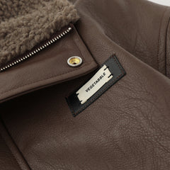 American Retro Autumn And Winter Men's Wear Loose And Warm PU Leather Jacket