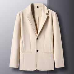 Solid Color Button Fashion Men's Casual Cotton Jacket