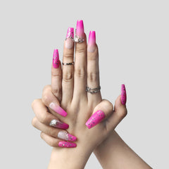 GGddsha Nails Handmade Pmma Acrylic Nails Press On NailsShort Reusable Fake False Nails Kit With Box Gifts ForWomen,Blush Elegance