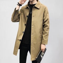 Men's Casual Loose Mid-length Coat
