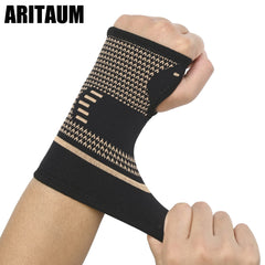ARITAUM Copper Carpal Tunnel Wrist Brace,2Pack Support Wrist Brace For Sports Protecting, Tendonitis Pain Relief,Carpal Tunnel,Arthritis-Right&Left