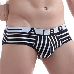Men's Triangle Underwear Refined Cotton Striped Fashion