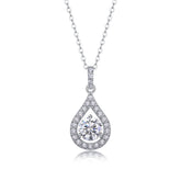 Heart Charm - A Fashionable And Luxurious Diamond Jewelry Piece Set With 1-carat Moissan Diamond S925 Sterling Silver And Platinum-plated Pendant