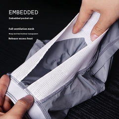 Scrotal Support Men's Underpants U Convex Anti-moving Ice Silk Boxer