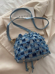 Large Capacity Fashion Design Single Shoulder Casual Bag Women's Simple Commuting Portable Bucket Bag