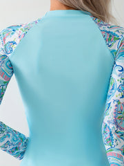 Women's Tankini Suit Long-sleeved Sports Style Square Pants Two-piece Set