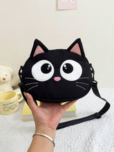New Cute Cartoon Shoulder Bag Big Eyed Black Cat Messenger Bag For Women And Versatile Student Storage Coin Purse Bag
