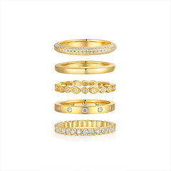 Gold Ring - A Fashionable Men's And Women's Ring And Jewelry Piece Set With Moissanite S925 Sterling Silver And Gold-plated Diamonds