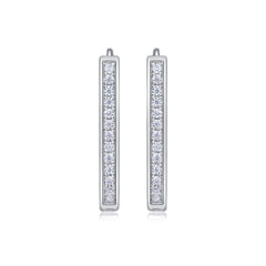 Reincarnation - Fashionable And Luxurious Diamond Jewelry With Moissanite S925 Sterling Silver And Platinum-plated Stud Earrings