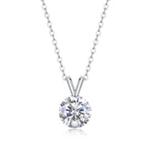 V-shaped - A Fashionable And Luxurious Diamond Jewelry Piece Set With 2-carat Moissan Diamond S925 Sterling Silver And Platinum-plated Pendant