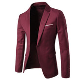 Autumn New Men's Casual Solid Color Suit Youth Fashion Slim-fitting Men's Clothing