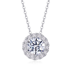 Legend Of The Starry Night - A Fashionable And Luxurious Diamond Jewelry Pendant Set With 2-carat Moissanite S925 Sterling Silver And Platinum Plating