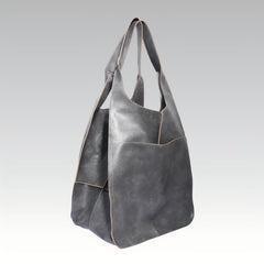 Retro PU Soft Pitot Bag - Large Capacity Single Shoulder Portable Simple Tote Women's Bag