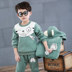 Three-piece fleece sweater