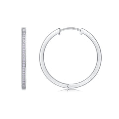 Moon Sea - Fashionable And Luxurious Diamond Jewelry Set With Moissanite S925 Sterling Silver And Platinum-plated Stud Earrings