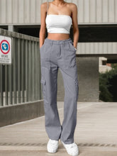 2025 New Women's Work Pants High Waisted Casual Pants Loose Elastic Wide Leg Y2K Streetwear With 6 Pockets