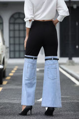 2025 Women's New Denim Flared Pants, Slim Fit Thighs, Slim Calves, Small Knee Straps, Calf Design Pockets, Mini Version Knee Jeans, Full Of Design Sense, Street Style, Women's Denim