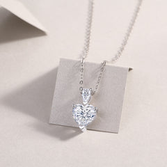 The Beloved Of The Heart - A Fashionable And Luxurious Diamond Jewelry Pendant Set With Moissanite S925 Sterling Silver And Platinum Plating