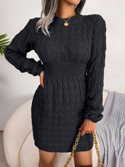 Casual Twisted Waist-cinching Bodycon Dress With A Sweater Dress Base