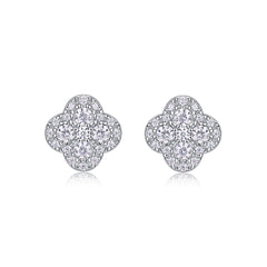 Ningxiang - Fashionable And Luxurious Diamond Jewelry Earrings Set With Moissanite S925 Sterling Silver And Platinum-plated Stud Earrings